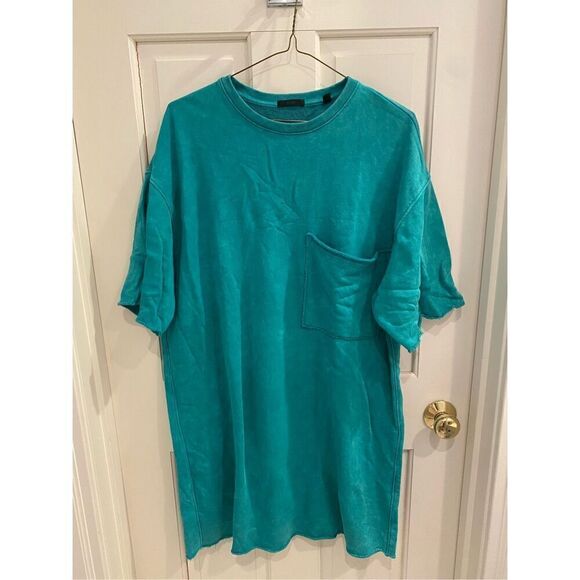ATM Anthony Thomas Melillo Acid Wash French Terry T-Shirt Dress - Picture 1 of 7